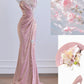 Pink fashion exquisite beaded long prom dress evening dress party dress nv4726