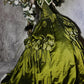 Green gorgeous exquisite beaded long satin ball gown evening dress party dress nv4375