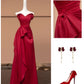 Red Elegant Fashion Long Satin Prom Dress Evening Dress Party Dress nv4738