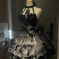 Black homecoming dress elegant sexy short satin asymmetric prom dress evening dress birthday dress nv4412