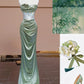 Green Fashion Elegant Floral Mermaid Slim Fit Long Floor Length Ball Gown Evening Gown Party Dress nv4189