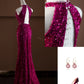 Pink Sparkling Sequined Long Prom Dress Evening Dress Party Dress nv4750