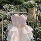 Pink applique homecoming dress Short Tulle prom dress birthday dress evening dress nv4444