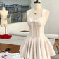 Pink Fashion Sweet Bow Short satin Homecoming Dress Prom Dress Birthday Dress nv4512