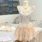 Light blue sweet lace short satin tulle homecoming dress prom dress birthday dress nv4520