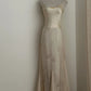 White Elegant Vintage Fashion Romantic Long Floor Length Chiffon Ball Gown Evening Dress Birthday/Vacation/Wedding Dress Prom Dress nv4073
