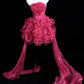 Pink Fashion Unique Short Tulle Homecoming Dress Banquet Dress Birthday Party Dress Evening Dress nv4566