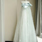 Mint Green Tulle Long Satin Ball Gown Evening Dress Party Dress nv4685