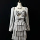 Silver Cute Short Satin Homecoming Dress Birthday Dress nv4788