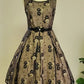 NiceVestidos--Short Homecoming Dress Girls Dress Retro Outfit Vintage Mesh Embroidery Dress NV5662