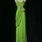 Langes Kleid in Grün-Olivgrün NV6864