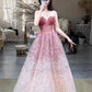 Dreamy Gradient Style Strapless Sleeveless Gown | Pink-Rose Sequin Tulle Ballgown Maxi Dress for Gala Ball Engagement Luxury Party NV6272