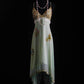 NiceVestidos--Dreamy Handmade Beaded Now trending Niche Luxury Fairy Tale Mint Green Chiffon Beaded Bird Appliqué Spaghetti Strap Slim Long Prom DressNV5792