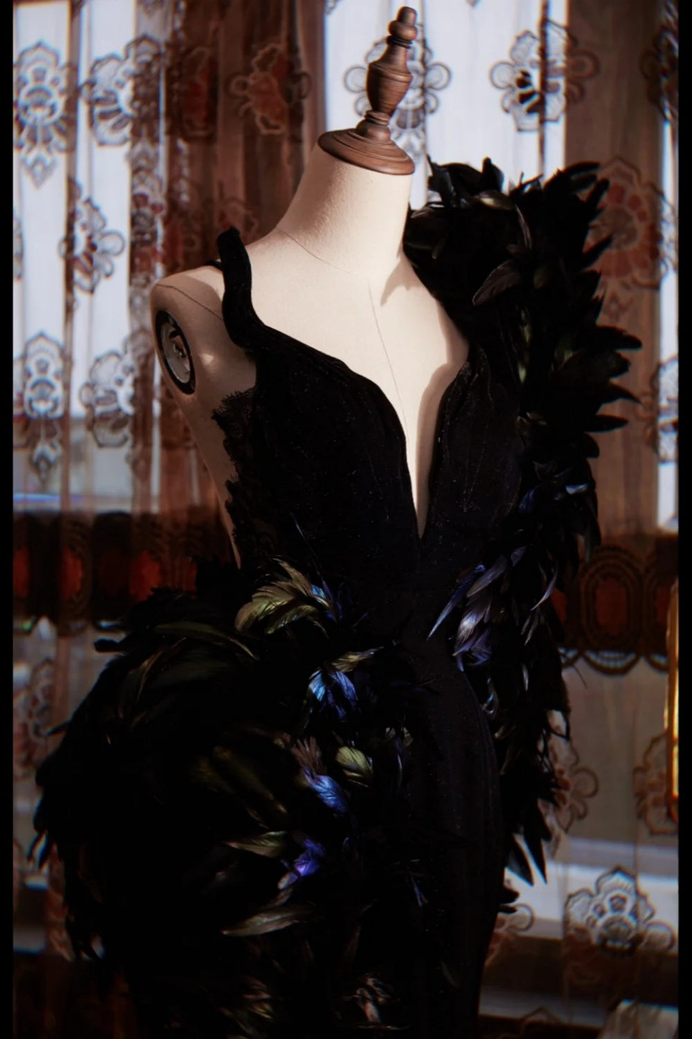 Black Long Elegant Formal Evening Gown NV6539