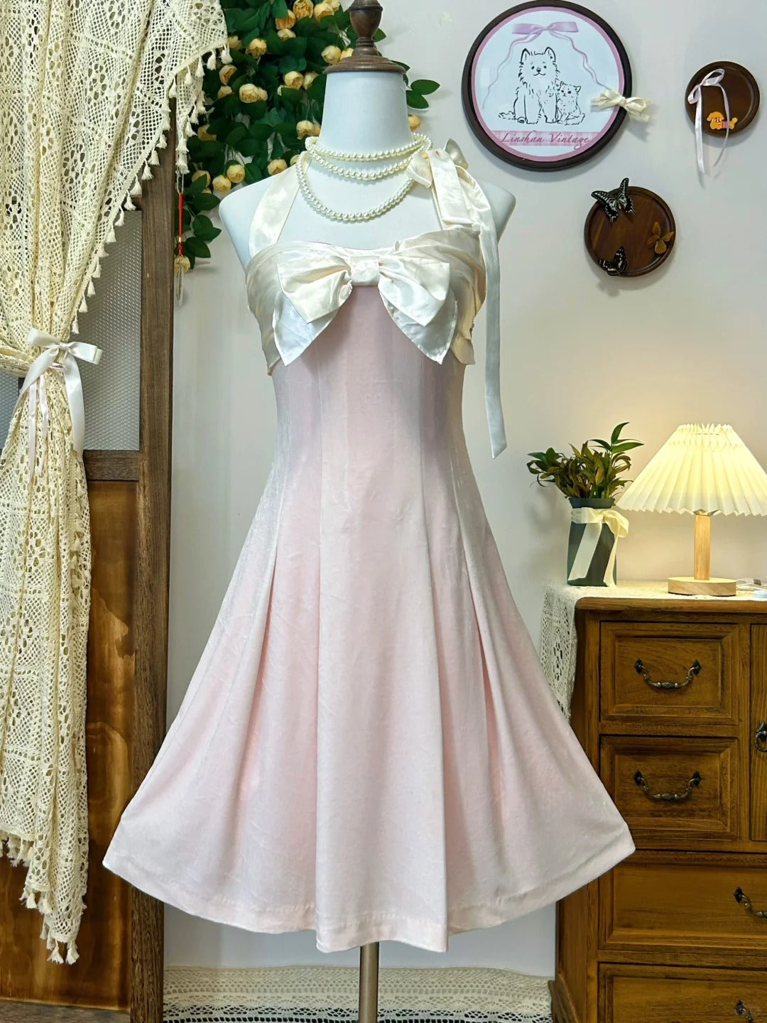 Pink Sweet Cute Long Satin Homecoming Dress Prom Dress Evening Dress Birthday Dress nv4205