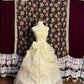 Yellow princess sweet elegant long Tulle floor-length ball gown evening dress nv42223