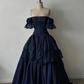 Robe longue blanche à manches courtes en dentelle délicate, robe de mariée NV6689