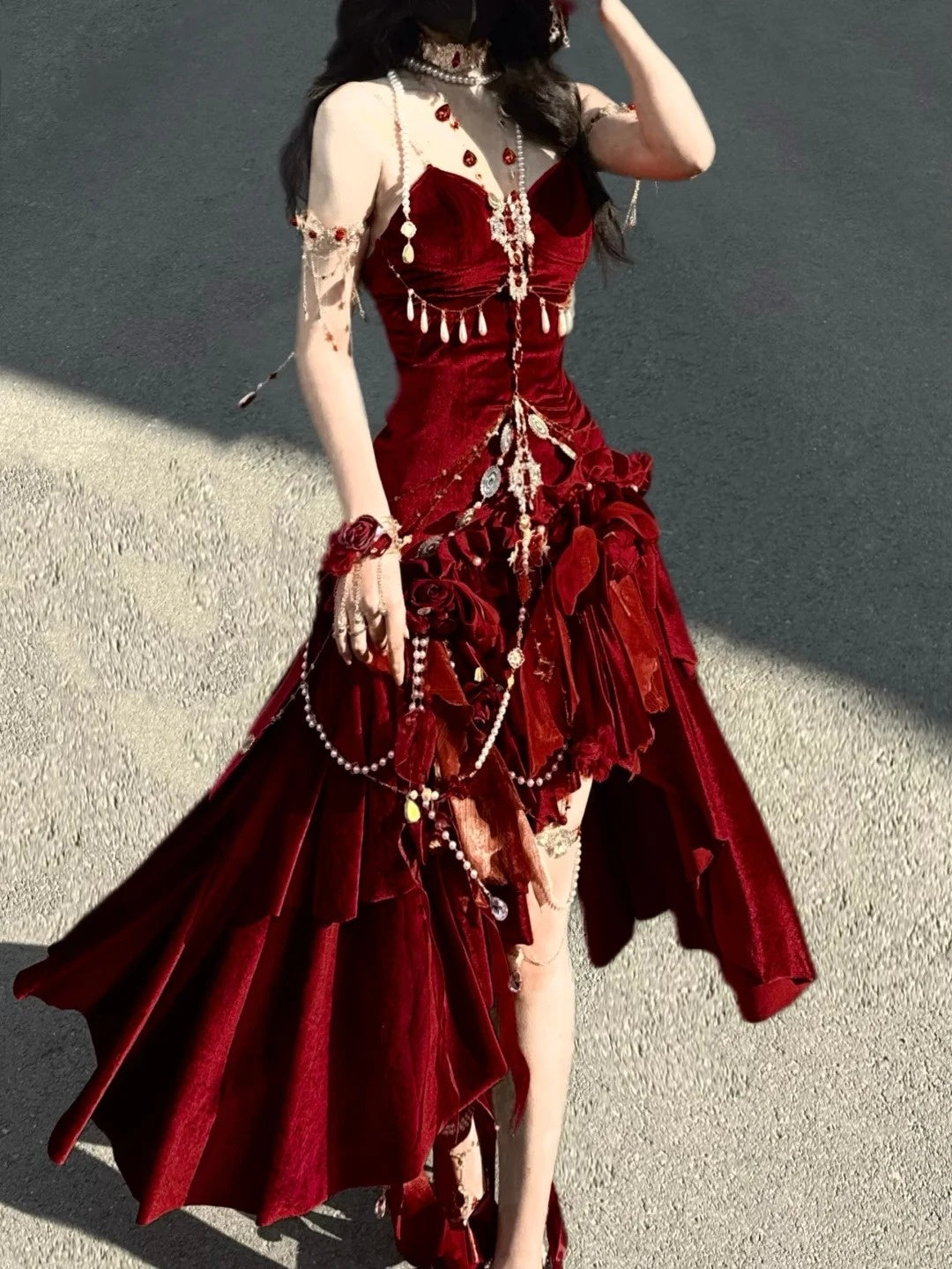 Retro langes Göttinnenkleid, Ballkleid NV6474