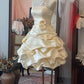 Yellow floral homecoming dress short satin prom dress evening dress adult dress nv4426