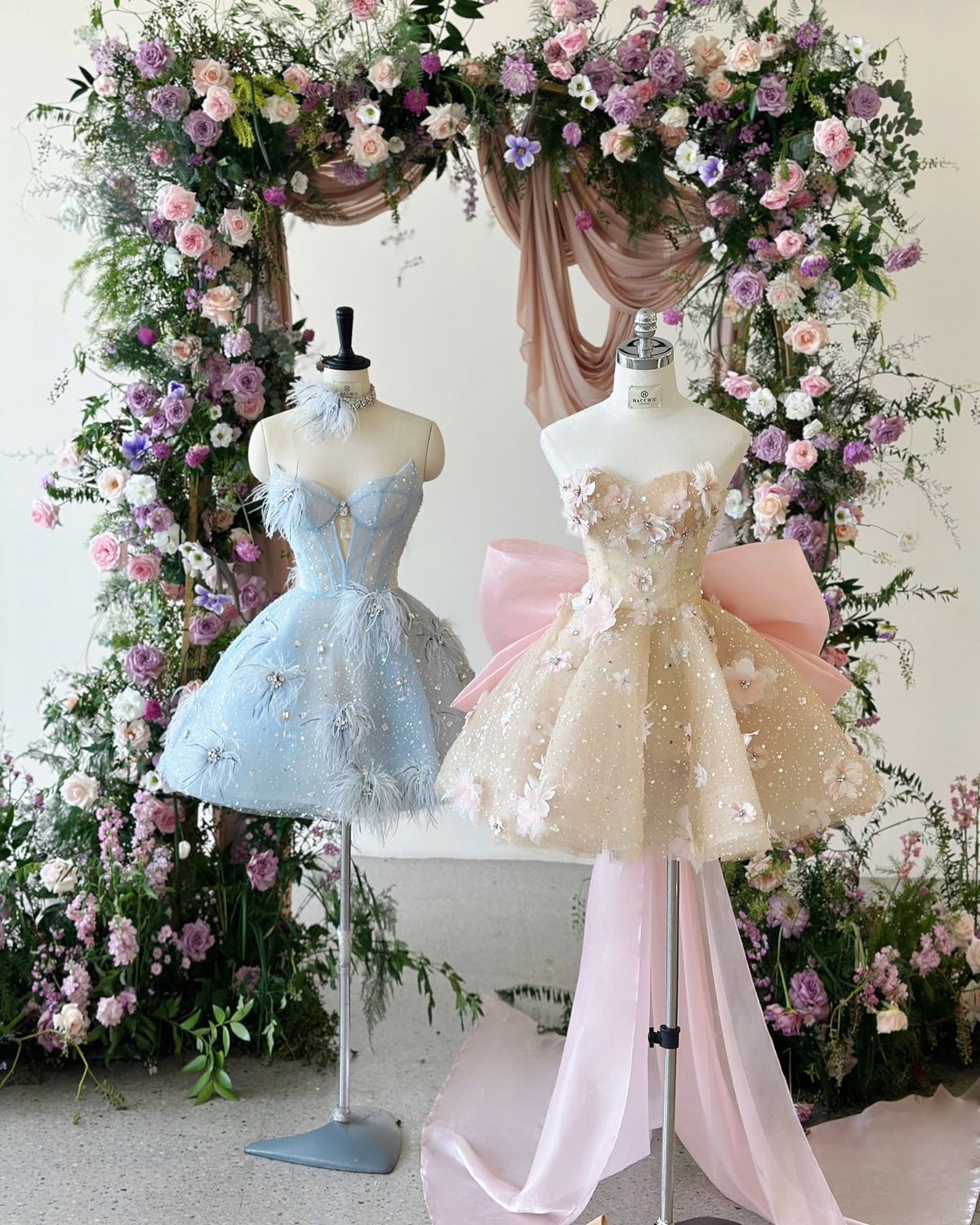 Blue/Pink Beaded Short Tulle Homecoming Dress Party Dress nv4858