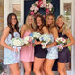 blue floral off the shoulder cute short bodycon homecoming dress cocktail dress prom dress party dress nv1730