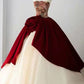 Red gorgeous exquisite floral tube top long ball gown evening dress nv3331