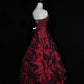 Burgundy vintage elegant ball gown/evening dress NV6862