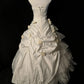 Ivory Elegant Long Satin Floral Ball Gown Evening Dress Wedding Dress nv4185