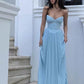 Light Blue Fashion Heart-Shaped Neck Long Chiffon Prom Dress Evening Dress Wedding Guest Party Dress nv4805