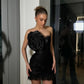 Black Charming Sweetheart Lace Bodycon Short Party Dress Evening Gown Prom Dress nv1780