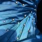 Blue Homecoming Dress Pleated Beaded Short Satin Ball Gown Evening Gown Cocktail Dress nv4416