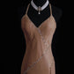 NiceVestidos--Elegant Sequin Embellished Nude Evening Dress NV5787