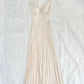 NiceVestidos-Long simple spaghetti strap satin pleated prom dress, retro dress Nv5630