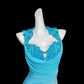 Blue Beaded Backless Long Chiffon Ball Gown Evening Gown Graduation Gown nv4400