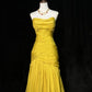 Yellow Elegant Long Tulle Prom Dres Evening Dress nv4926