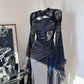 Black Vintage Elegant Delicate Lace Long Satin Ball Gown Evening Gown Birthday Party Dress Prom Gown nv4047