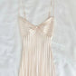NiceVestidos-Long simple spaghetti strap satin pleated prom dress, retro dress Nv5630