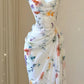 White Floral Elegant Sweet Sophisticated Long Chiffon Ball Gown Evening Dress Party Dress nv4145