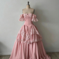 Robe longue blanche à manches courtes en dentelle délicate, robe de mariée NV6689
