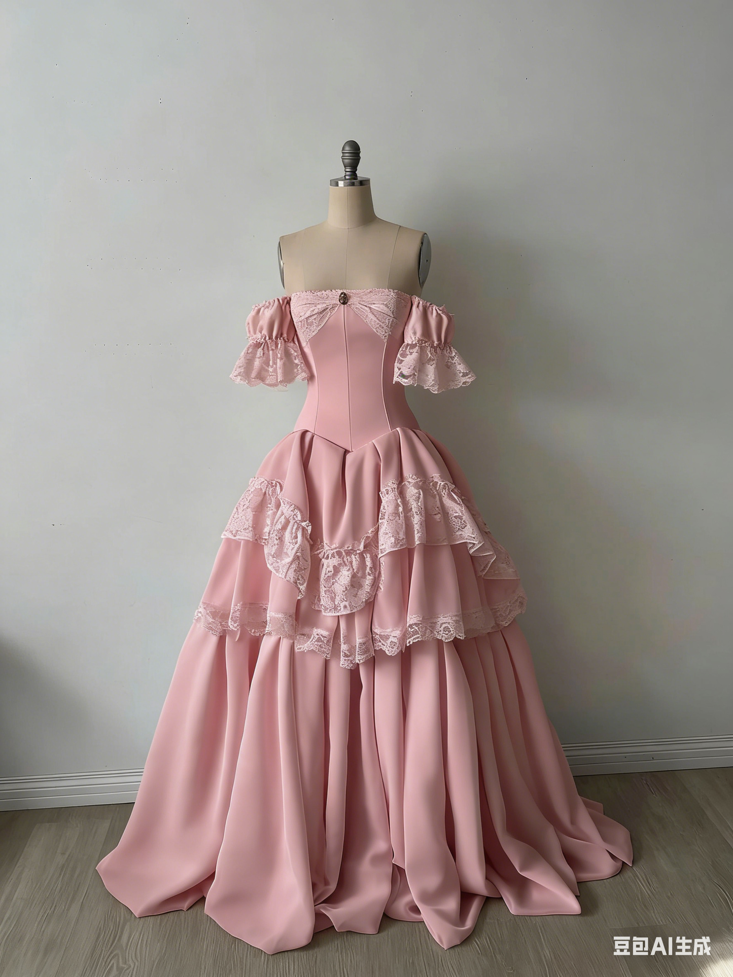 Robe longue blanche à manches courtes en dentelle délicate, robe de mariée NV6689