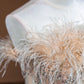 Sweet champagne feather dress beading elegant fashion long tulle Prom Dress evening dress party dress nv4749