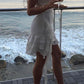 White solid color flowing sexy short mini prom dress ruffle elegant party dress homecoming dress nv2296