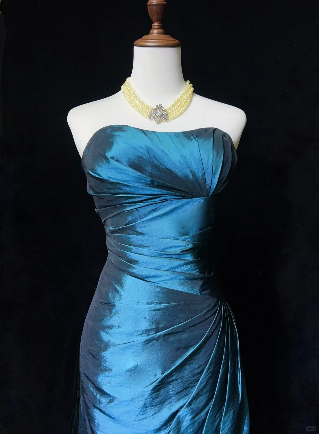 Peacock Blue Homecoming Dress Short Satin Ball Dress Evening Dress nv4389