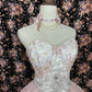 Pink Vintage Fashion Floral Beaded A-Line Long Tulle Off-Shoulder Ball Gown Quinceanera Dress Evening Gown nv4219