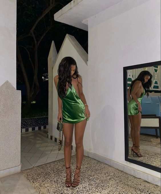 Green Fashion Slim Short Prom Dress Homecoming Party Dress nv2148