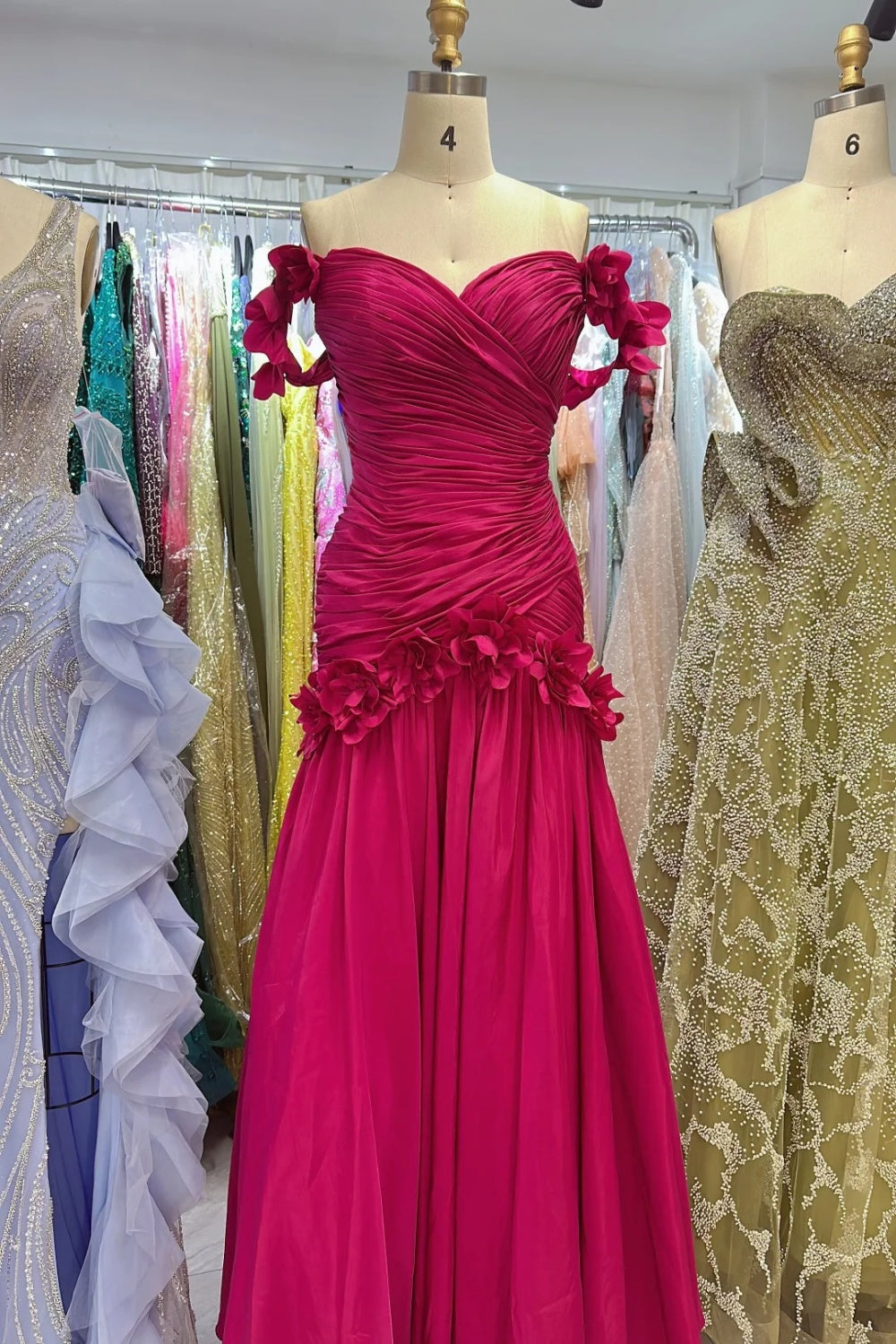 New fashionable long satin slim-fit evening dress, bridesmaid dress, graduation dress NV6635