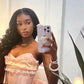 Pink Fashion Satin Lace Short Homecoming Dress Birthday Party Dress nv4695
