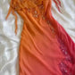 NiceVestidos-Orange Red Fashion Gradient Gorgeous Spaghetti Strap Beaded Charming Short Chiffon Homecoming Dress Fairy Dress Fairy Tale Dress nv5528