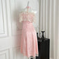 Pink gentle sweet elegant homecoming dress lace short lace prom dress evening dress birthday dress nv4636