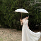 White Elegant Vintage Fashion Romantic Long Floor Length Chiffon Ball Gown Evening Dress Birthday/Vacation/Wedding Guest Party Dress Prom Dress nv4072